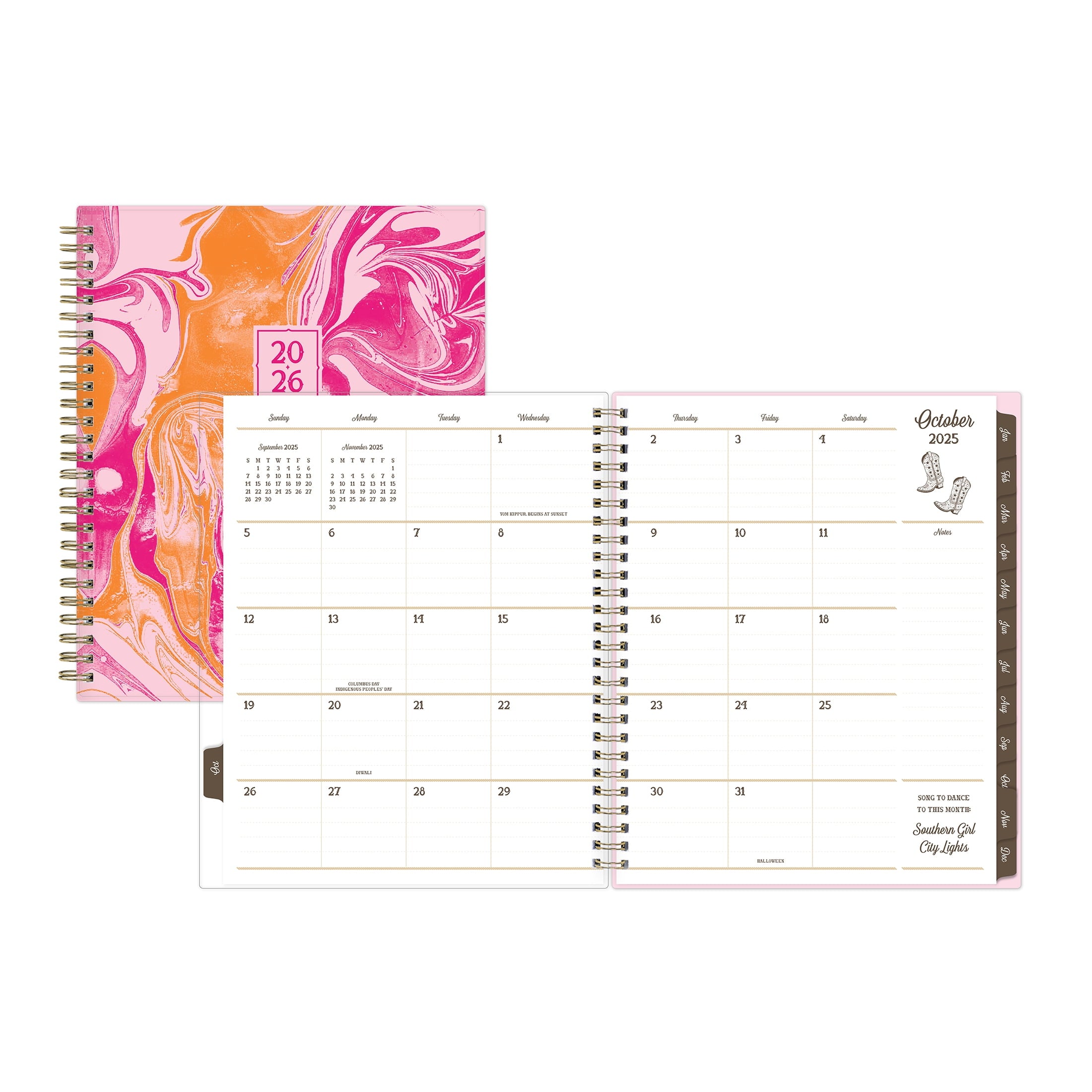 for Monthly Weekly Medium Planner (7" x 9") Maia Pink 15-Month October 2025 - December 2026 - Image 3