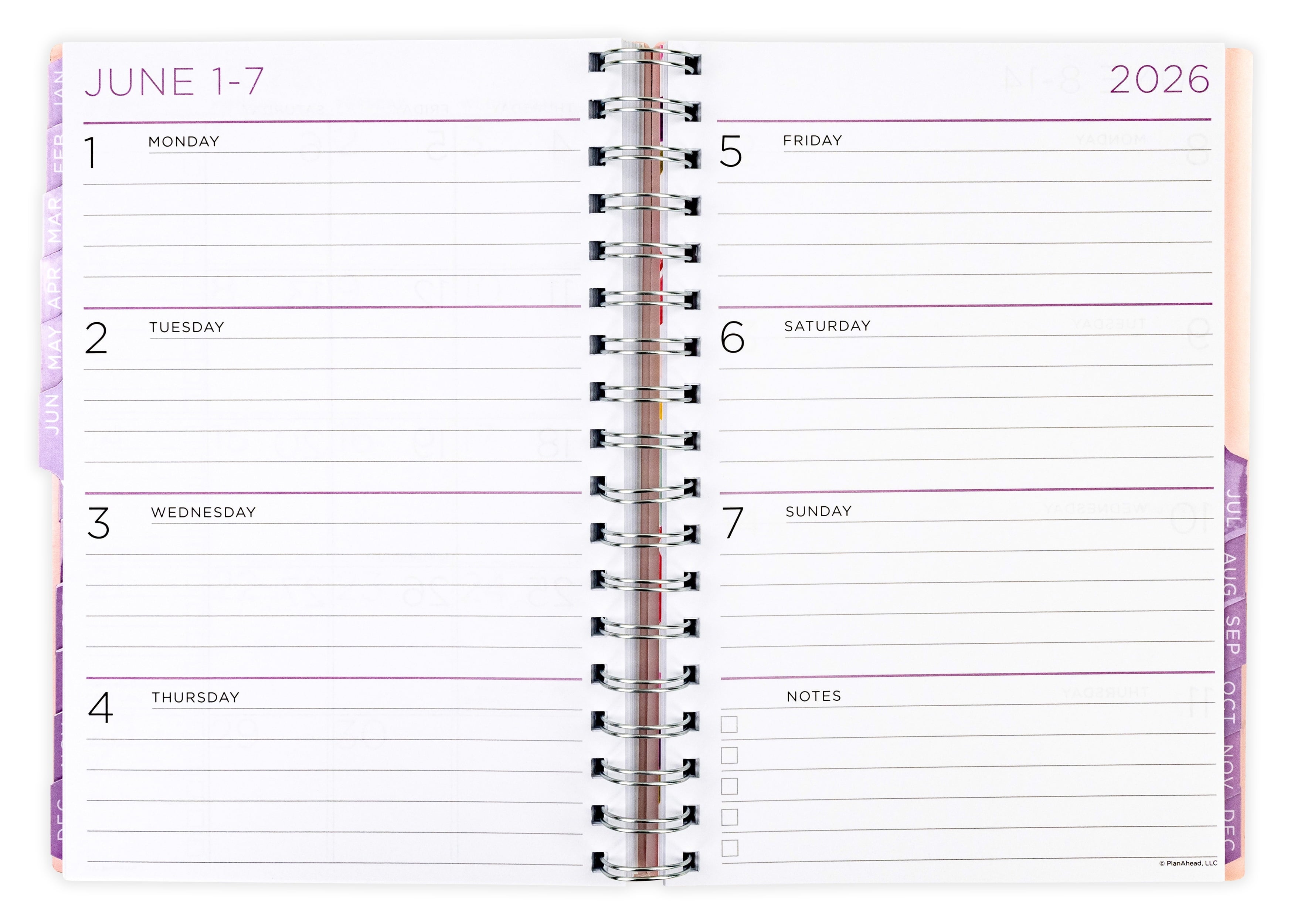 See It Bigger Monthly Weekly Medium Floral Planner (7" x 9") - Image 3