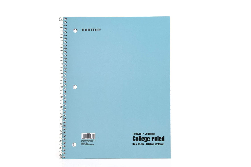 (04693) Spiral Notebooks Pastel College Ruled 6 Pack (70 Sheets) - Image 6