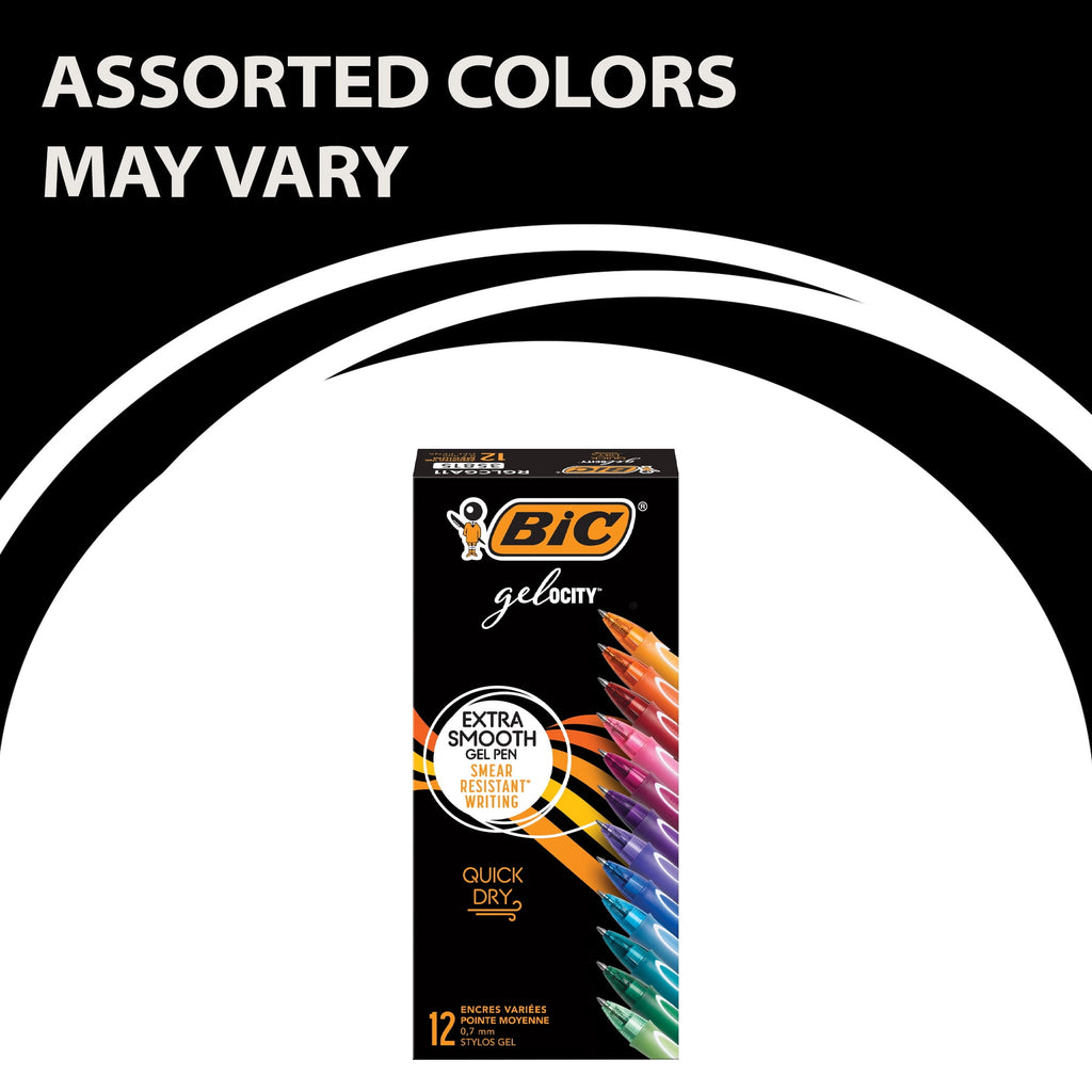 Quick Dry Gel Pens, Medium Point (0.7mm) Assorted Colors, 12-Count - Image 2