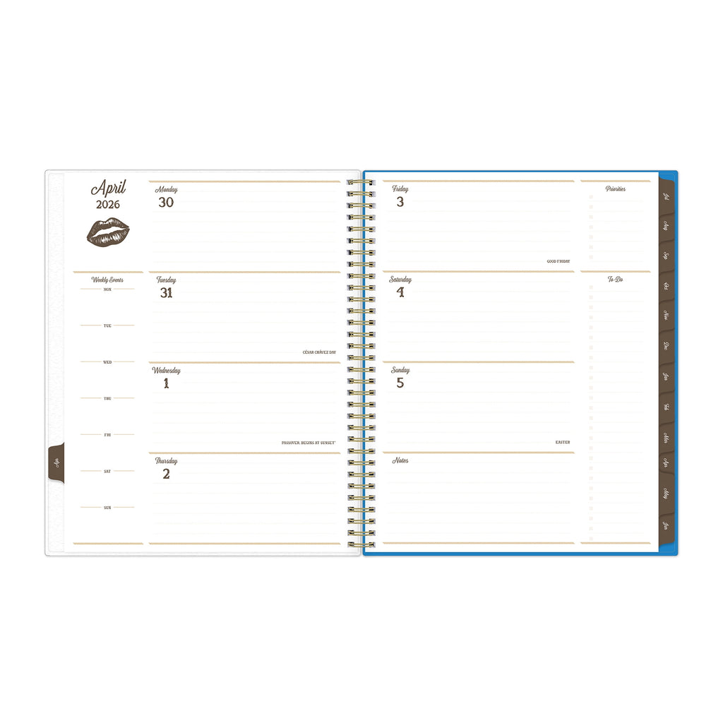 for Monthly Weekly Planner, 8.5" x 11", Hanky Blue 15-Month (April 2026 - June 2027) - Image 4