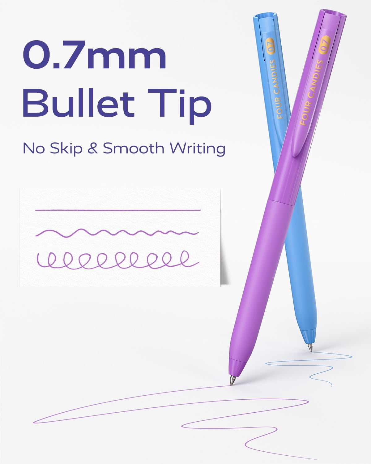 Quick Dry Ink Colored Pens Set, 24 Colors Retractable Gel Pen, 0.7mm Fine Point Colorful Pens for Note Taking & Drawi... - Image 6