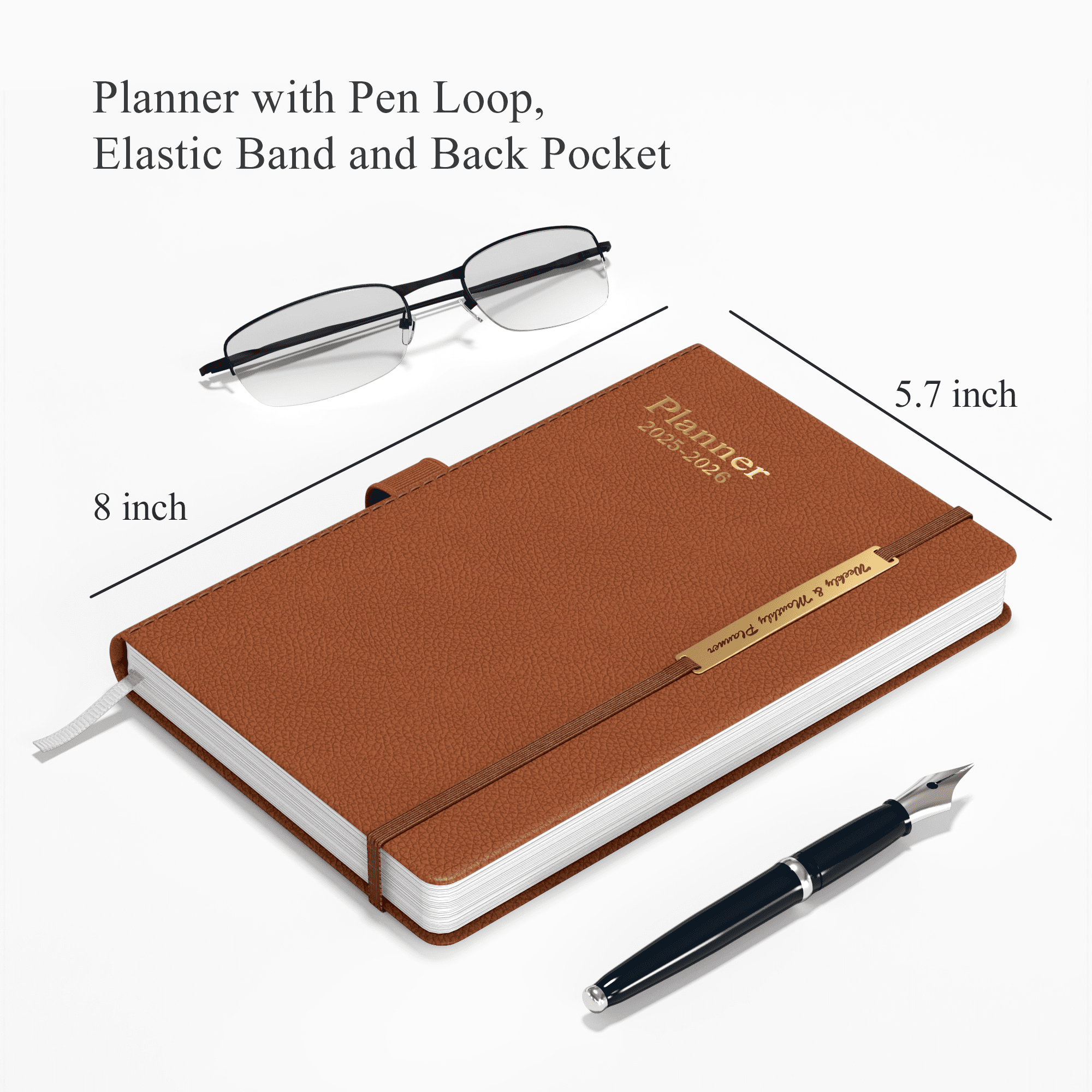 2025-2026 Planner - Academic Weekly & Monthly Planner 2025-2026 with Monthly Tabs,5.7" x 8", Jul. 2025 - Dec. 2026, Daily Planner with Pen H - Image 2