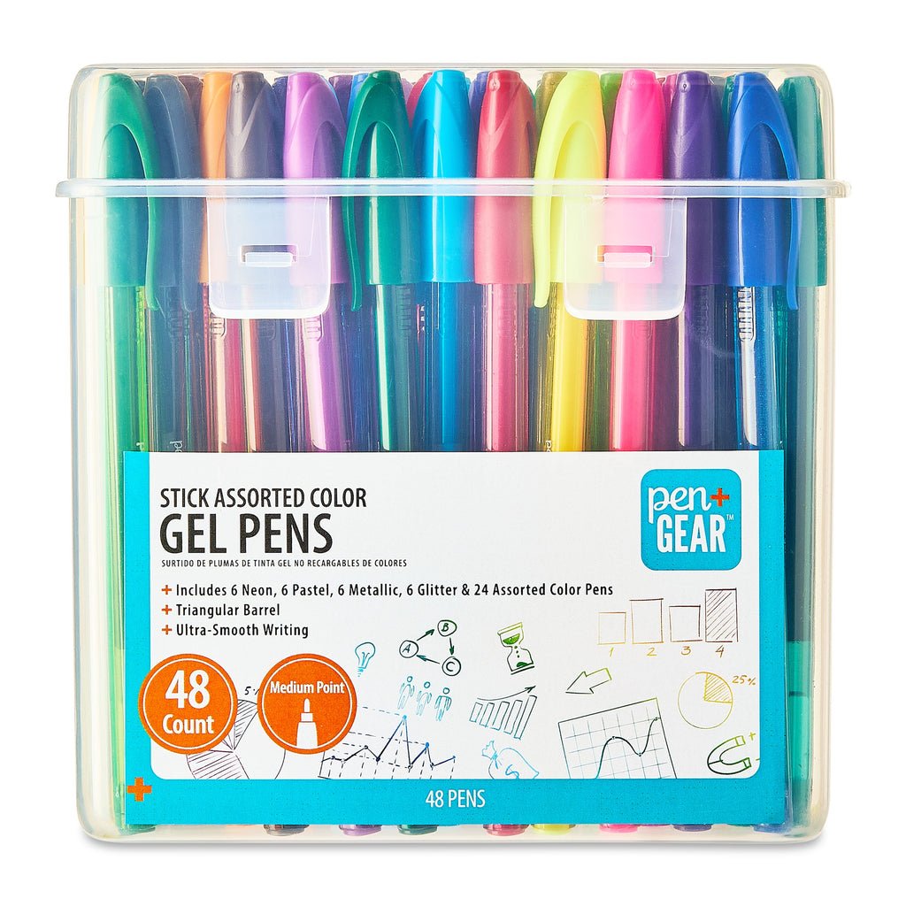 Gel Stick Pens, Medium Point, 0.7 mm, Assorted Colors, 48-count, 192511 - Image 6