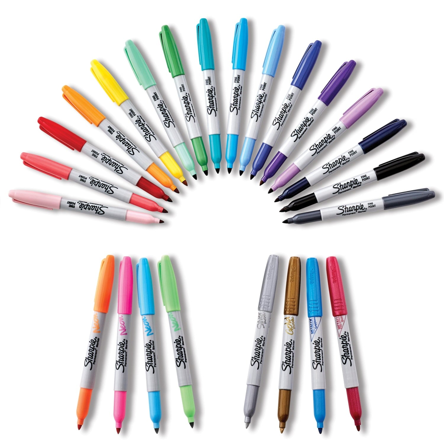 Permanent Markers, Fine Point, Assorted Colors, 24 Count - Image 2