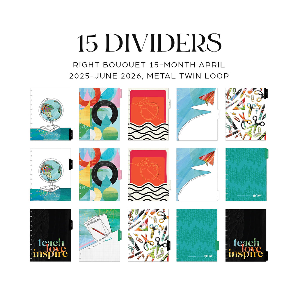 Monthly Weekly Big Planner (8.5 x 11)Learn & Inspire 15-Month April 2026-June 2027, disc bound system - Image 3