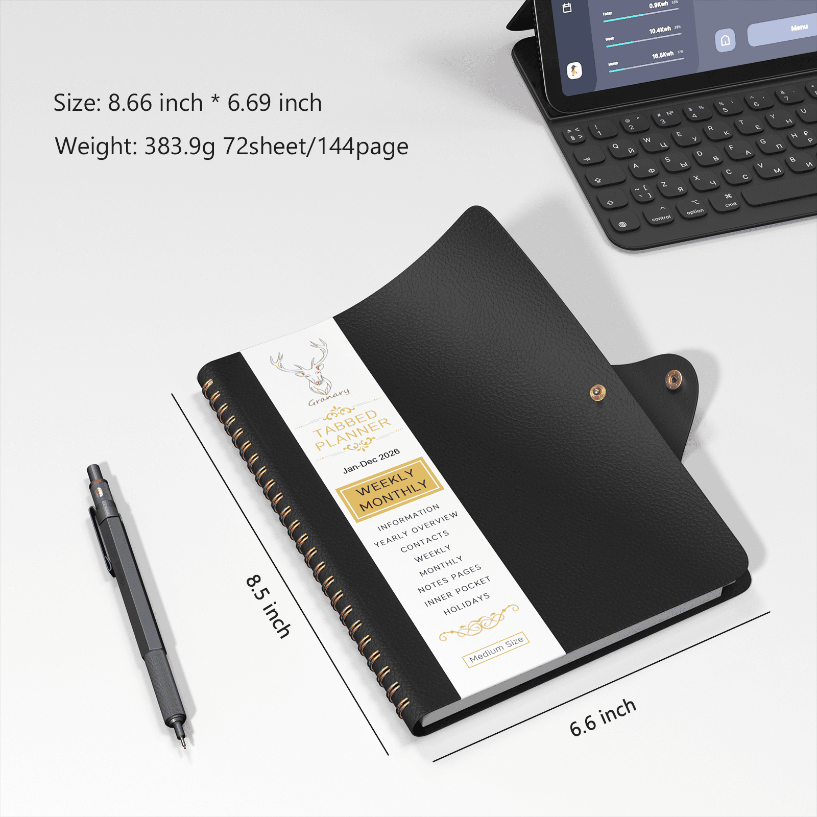 2026 Planner - Academic Weekly & Monthly Planner 2026 with Monthly Label,6.7" x 8.7", Jan. 2026 - Dec. 2026, Daily Pl... - Image 3