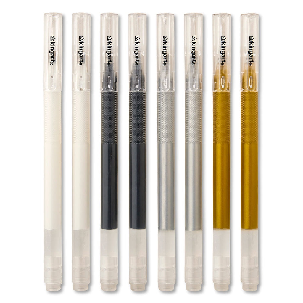 6 PC. BIG INK GEL PENS 1.0MM (GOLD, SILVER,WHITE) - Image 5