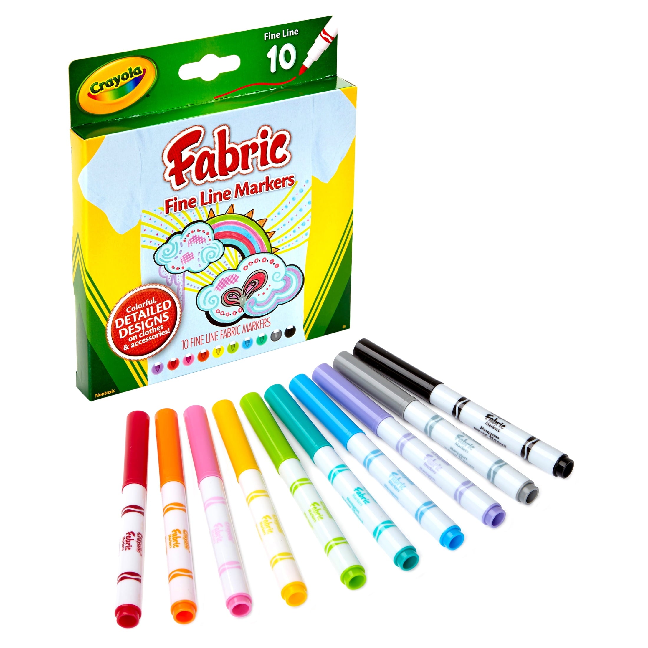 Crayola 10 count Fine Line Fabric Markers - Image 4