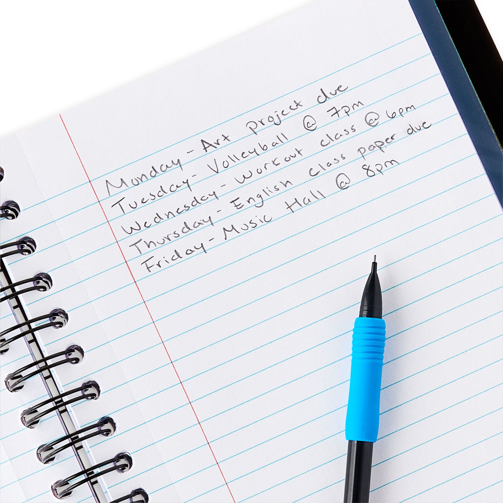 Pen+Gear College Ruled 5-Subject Poly Notebook, 6" x 8.26", Black, 150 Sheets - Image 5