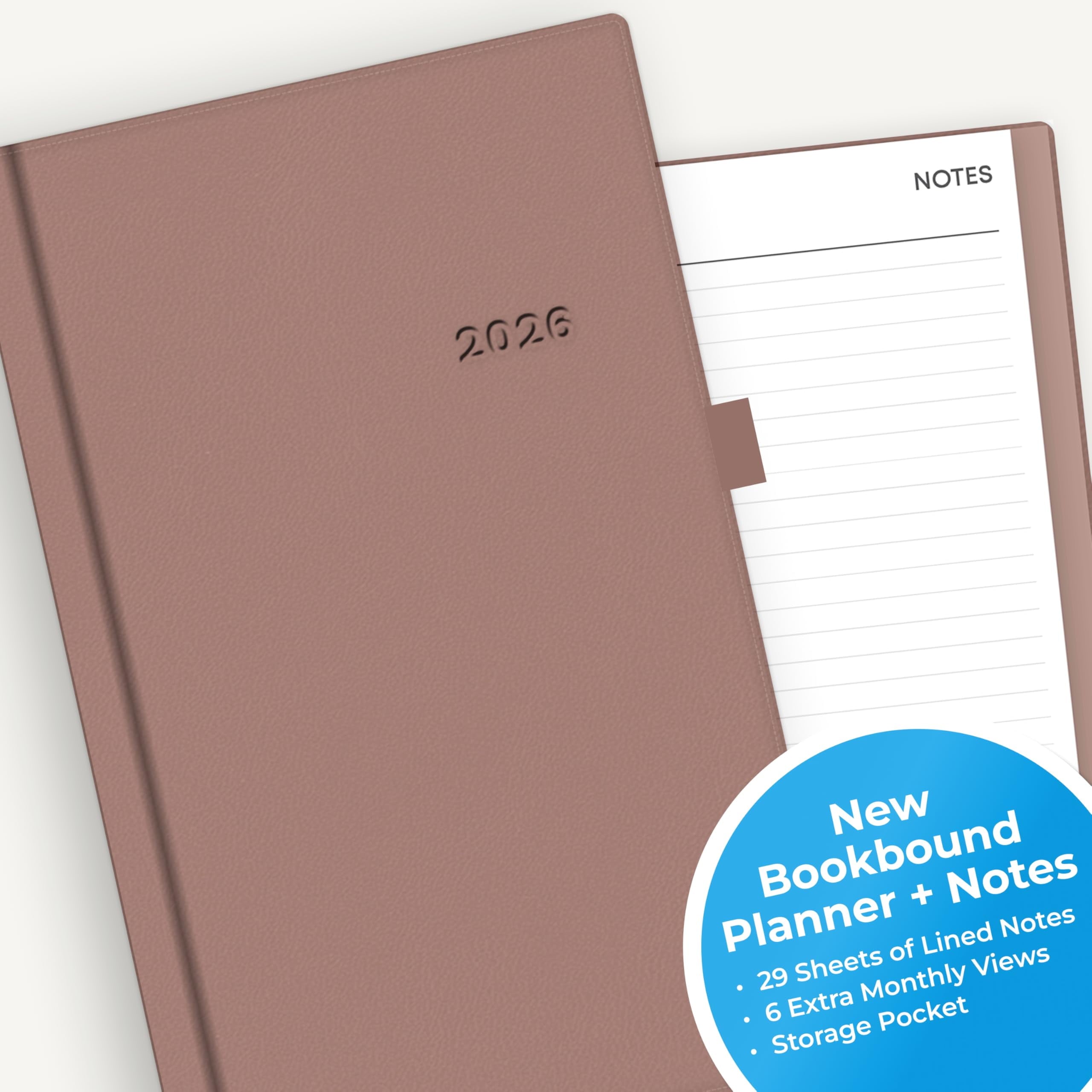 Blue Sky 2026 Weekly and Monthly Planner Calendar, January 2026 - December 2026, 5" x 8", Faux Leather Hard Cover, Bookbound, Tabs, Pen Loop - Image 5