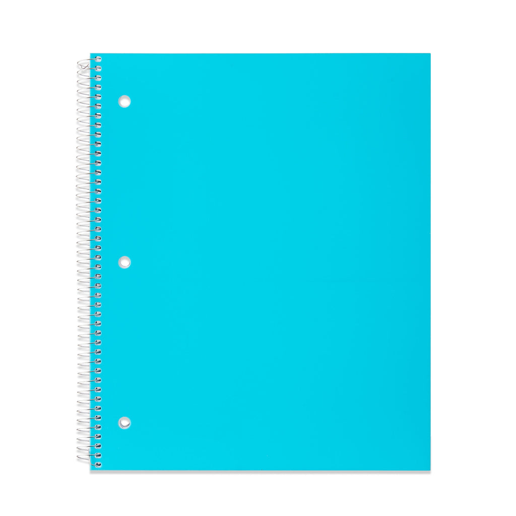 Poly 1-Subject Notebook with Inside Pockets, 9" x 11", Teal, 100 Heavyweight Sheets - Image 5