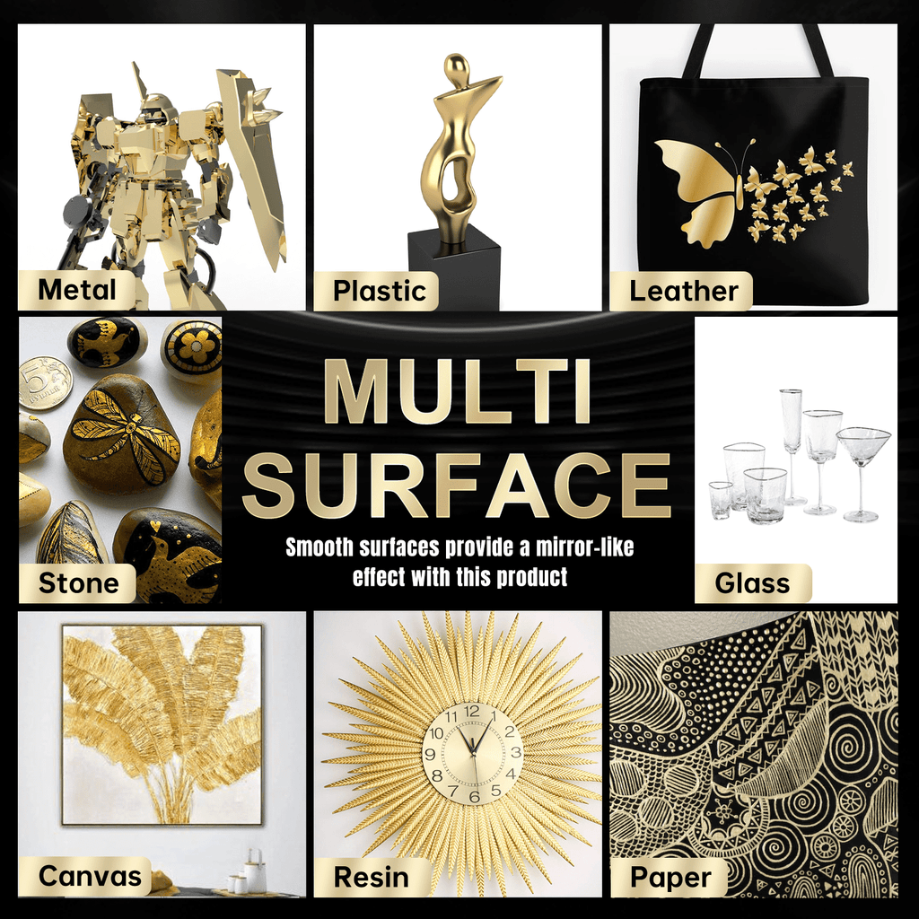 Chrome Gold Markers Metallic Gold Paint Pens for Metal, Plastic Jewelry,Touch-Up and Repair Kit - Image 3