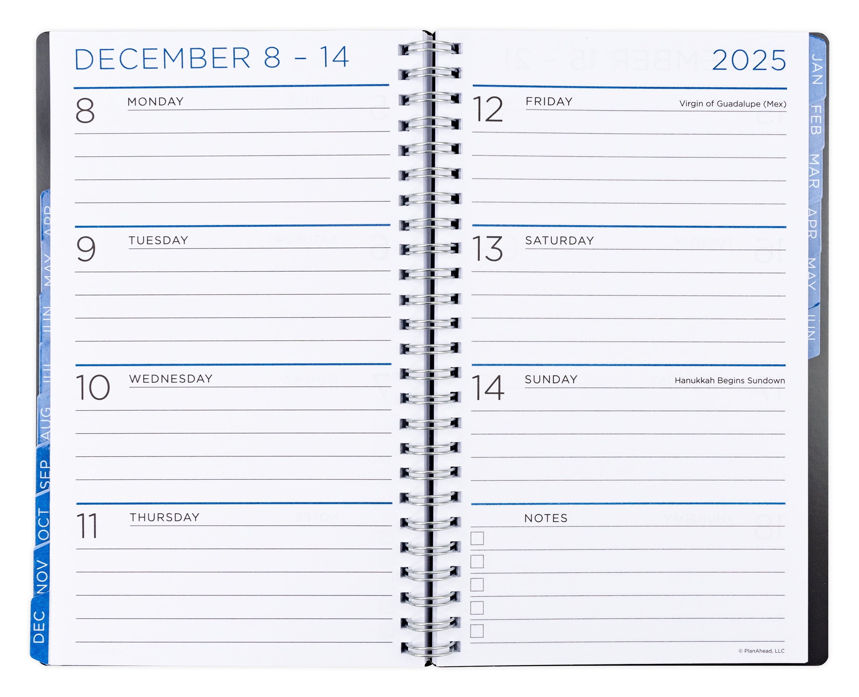 Monthly Weekly Planner Medium (6 x 8.5) Black, 15 month, Apr 2025-Jun 2026 - Image 5