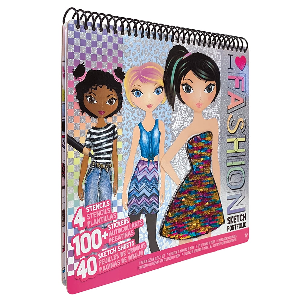 Portfolio Sketch Pad & Writing Notebook with 4 Stencil Sheets, 8.5in x 11in, 40 Pages - Image 5