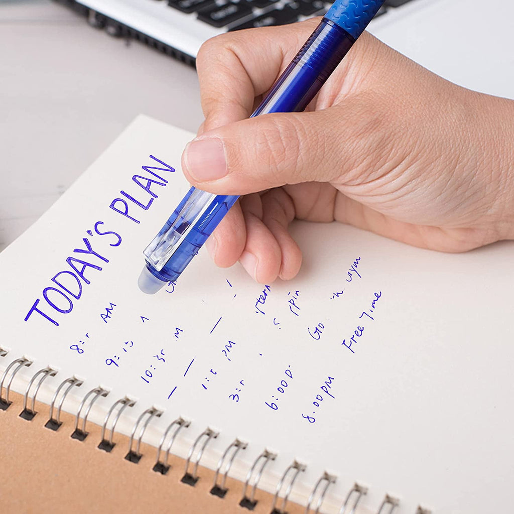 Erasable Gel Pens, Lineon 15 Pack Blue Retractable Erasable Pens Clicker, Fine Point, Make Mistakes Disappear, Blue Ink for Writing Planner - Image 3