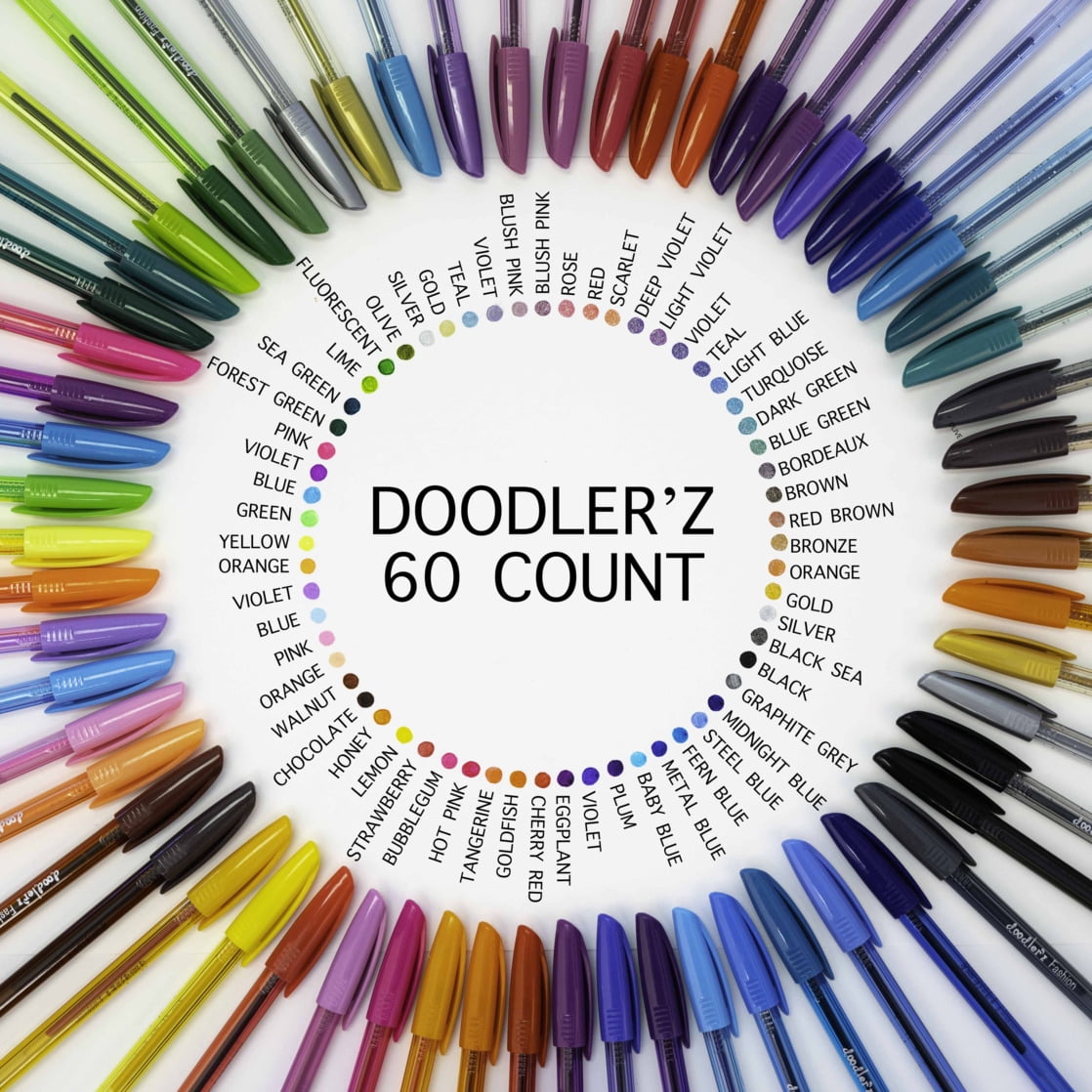 Gel Stick Pens, Bold Point 1.0mm, Assorted Colors, 60-Count - Image 2