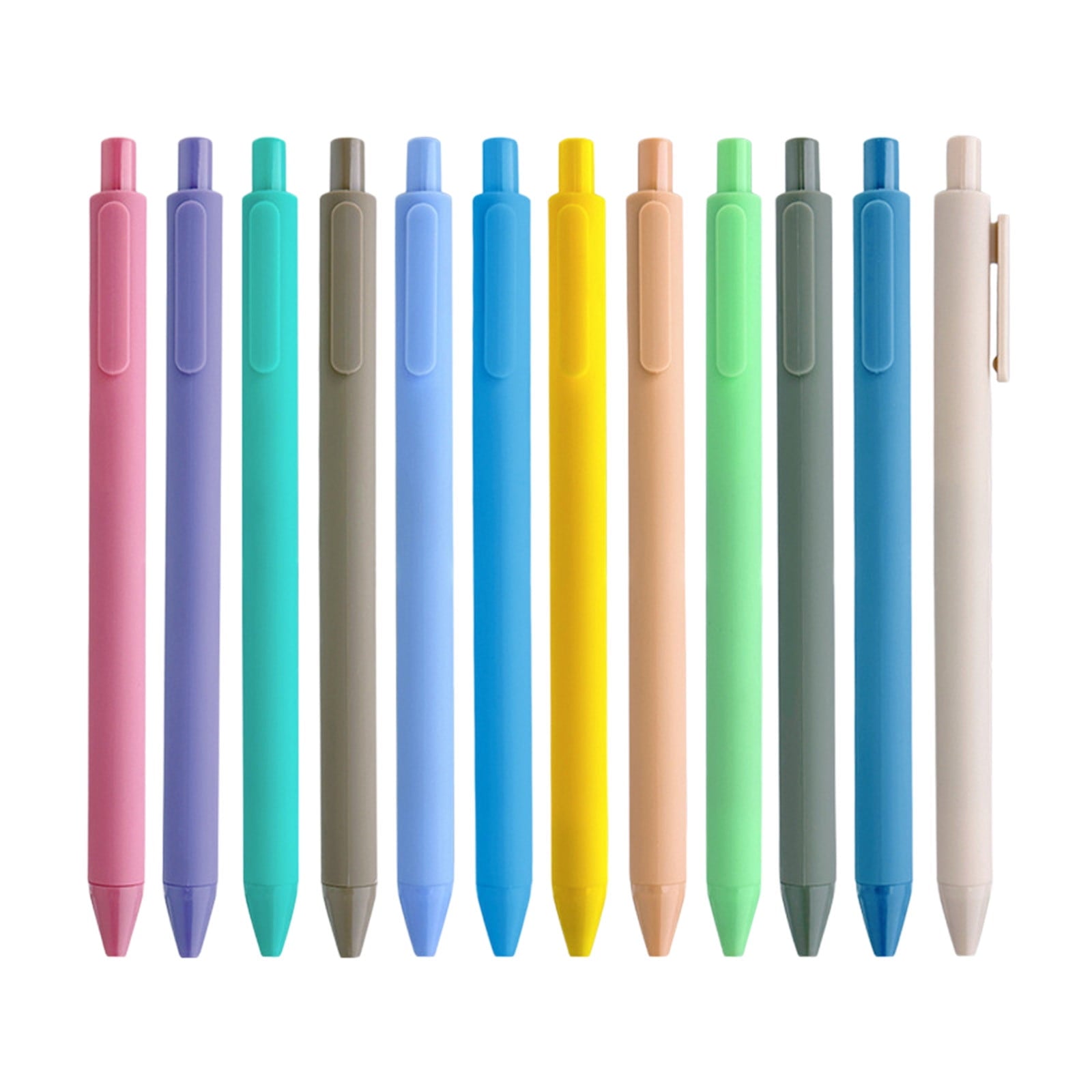 Colored Click Gel Pen Set 12 Pack with 0.5mm Fine Tip Smooth Ink for Comfortable Writing Note Taking Journaling Offic... - Image 2