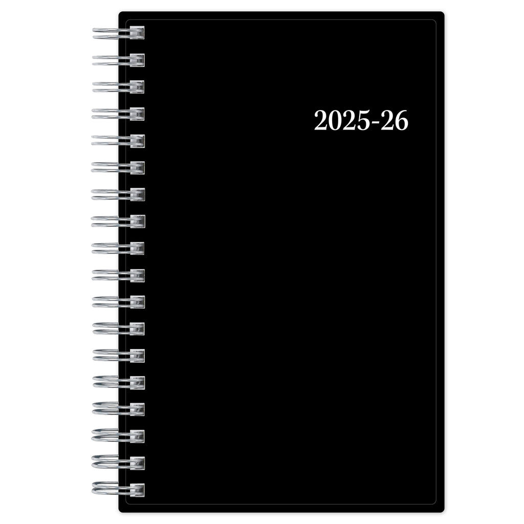 Monthly Weekly Small Planner, 3.625" x 6.125", Black 15-Month (April 2025 - June 2026) - Image 2