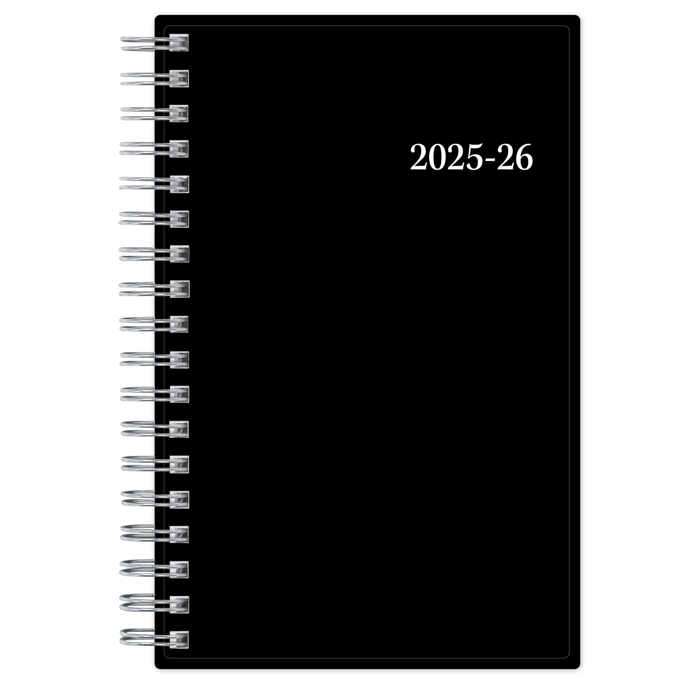 Monthly Weekly Small Planner, 3.625" x 6.125", Black 15-Month (April 2025 - June 2026) - Image 2