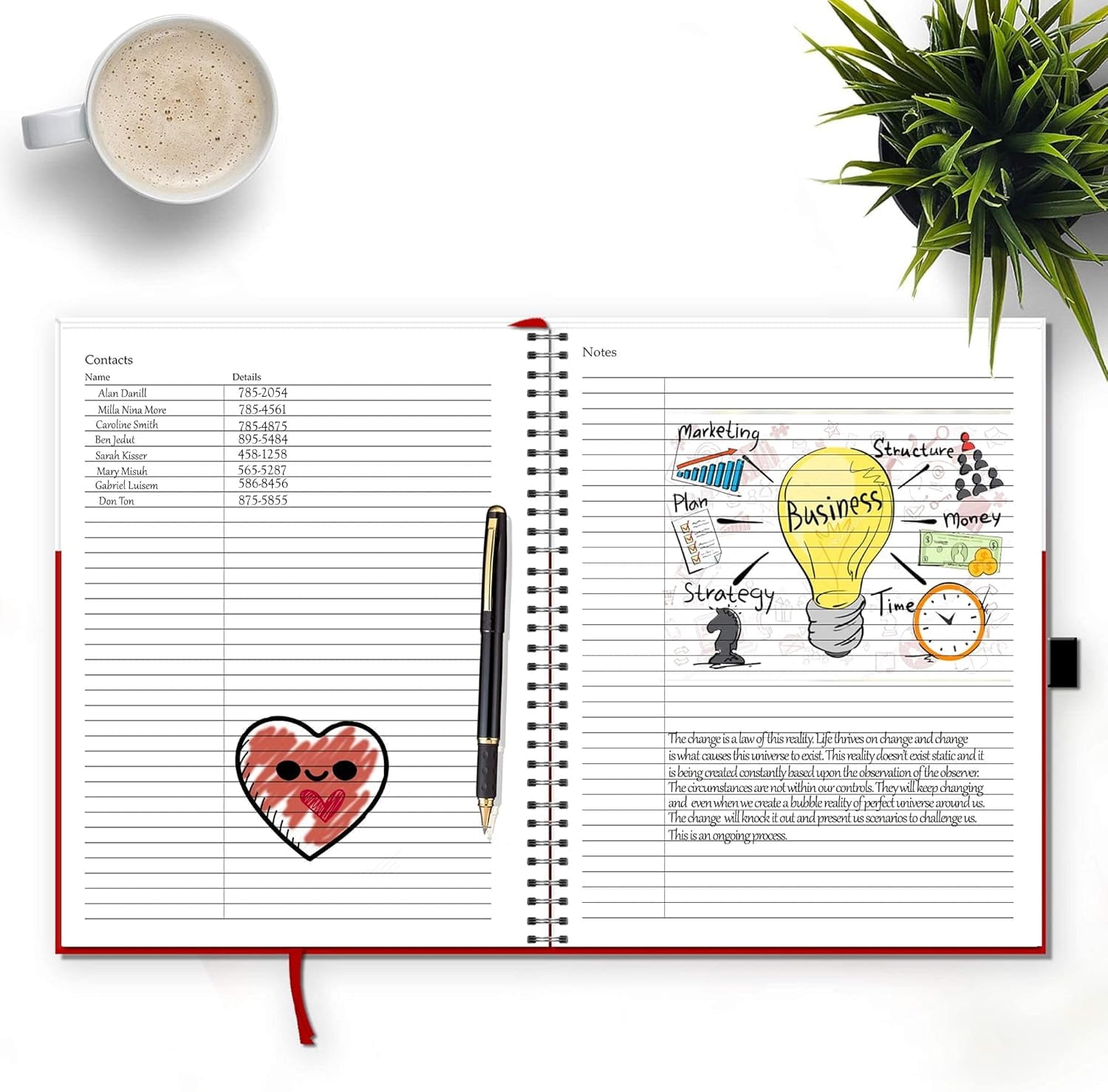 Appointment Book 20262027, Daily & Weekly Planner, 15-Minute Hourly Schedule, Large Hardcover 8.5x11, 18-Month Calendar - Image 3