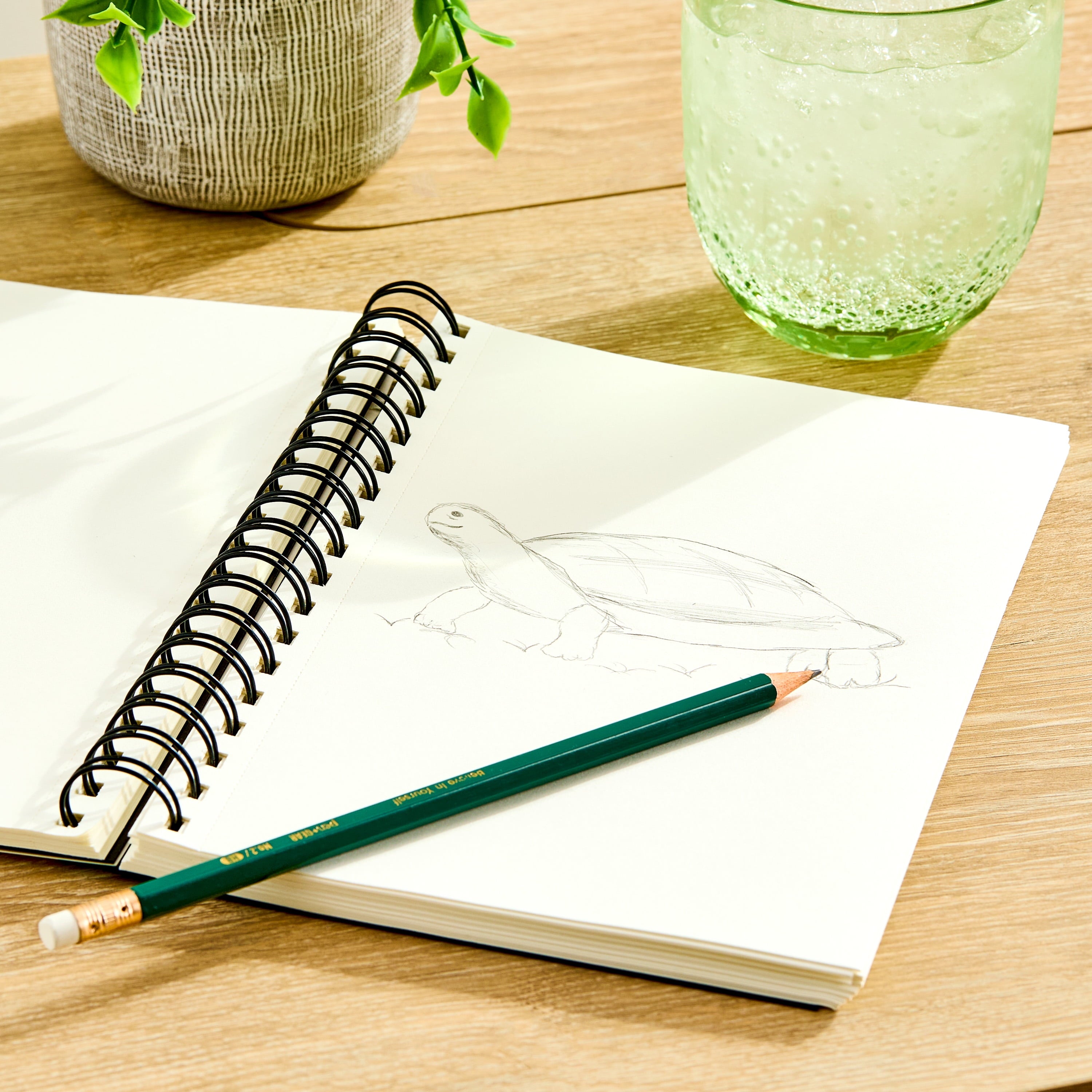 9" x 6" Spiral Sketch Book, 75 Sheets of White, Acid Free, Perforated Premium Drawing Paper - Image 2