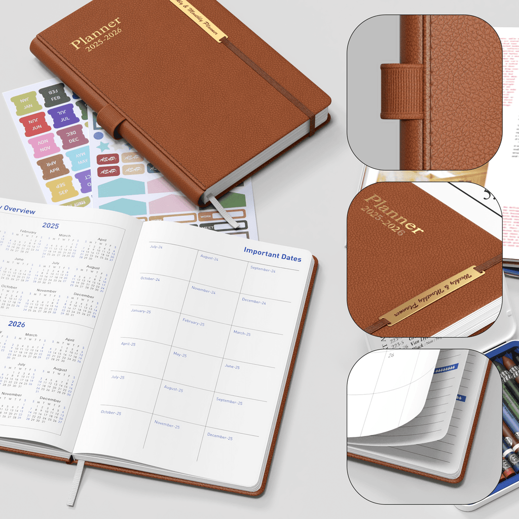 2025-2026 Planner - Academic Weekly & Monthly Planner 2025-2026 with Monthly Tabs,5.7" x 8", Jul. 2025 - Dec. 2026, Daily Planner with Pen H - Image 5