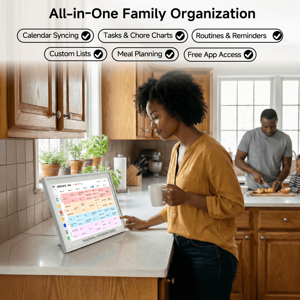 Callsky 15.6-inch Smart Digital Calendar & 1080p Photo Frame, Wall Mount Family Schedule Organizer, Mother's Day Gift for Mom - Image 4