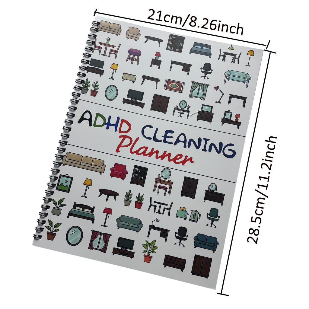 ADHD Cleaning Planner for Adults, Undated Daily Weekly Monthly Cleaning Schedule Checklist, Household Chores Organizer Notebook, 8.26 x 11.2 - Image 3