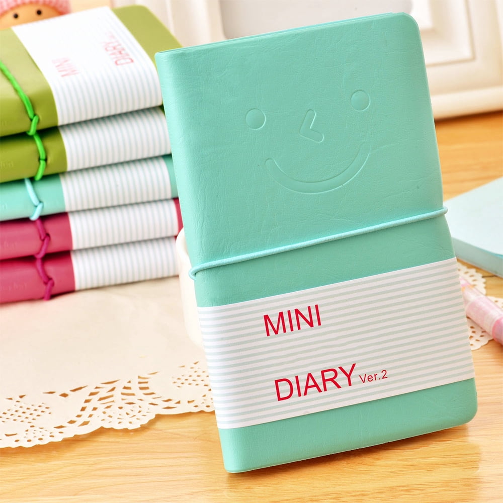 Pocket Notebook, Mini Smiley Diary Notepads with Imitation-Leather Cover, Blank Pages, Portable Pocket Memo Book Easy... - Image 6