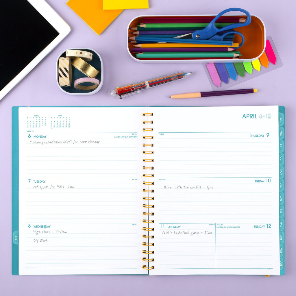 Tranquil Turquoise Planner, 2026-2027, 8.5" x 11" - Image 5