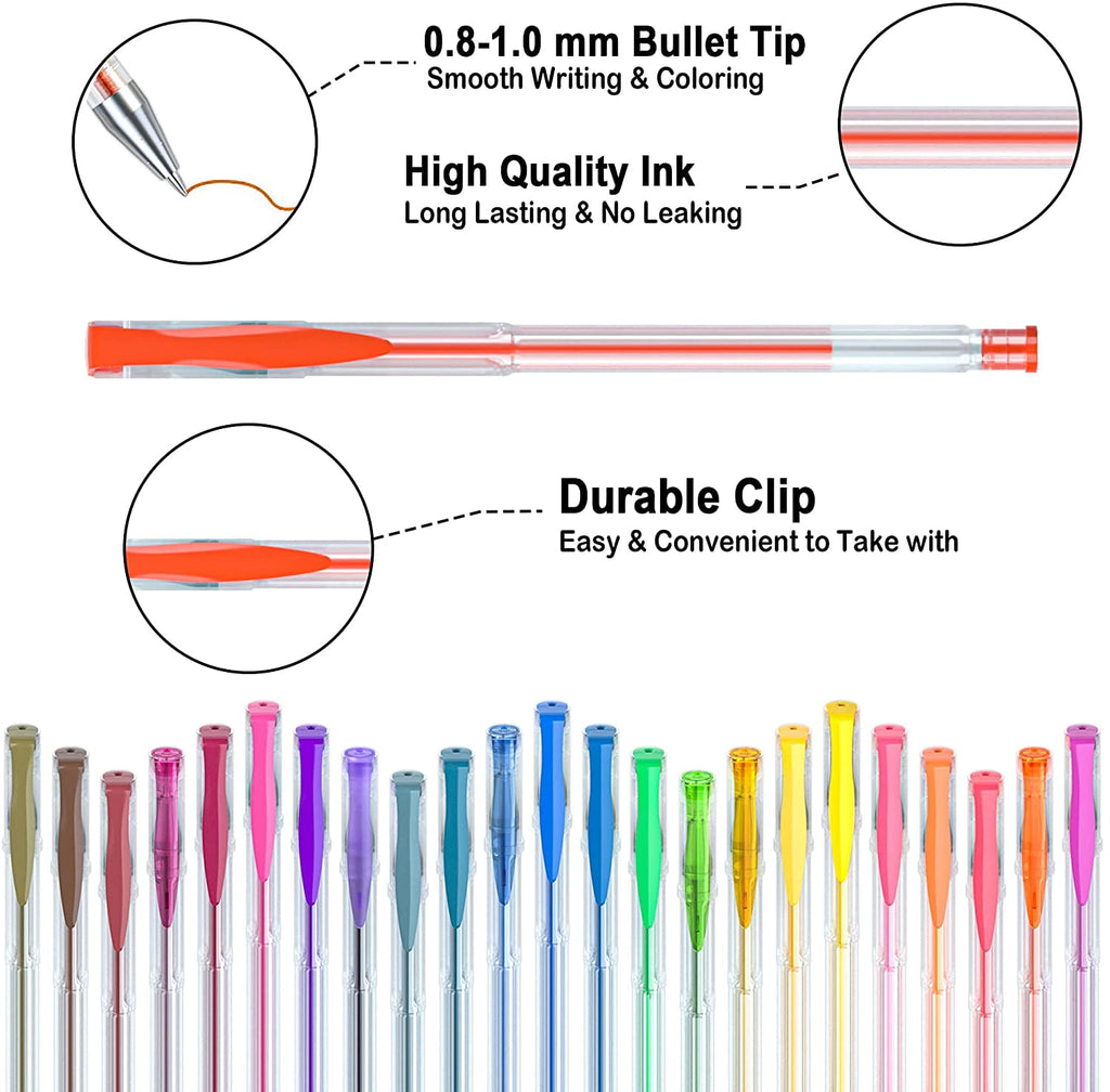 240 Pack Gel Pens, 2 Sets of 120 Colors Gel Pens for Adults Coloring Books Drawing Doodling Crafts Scrapbooking Journ... - Image 3