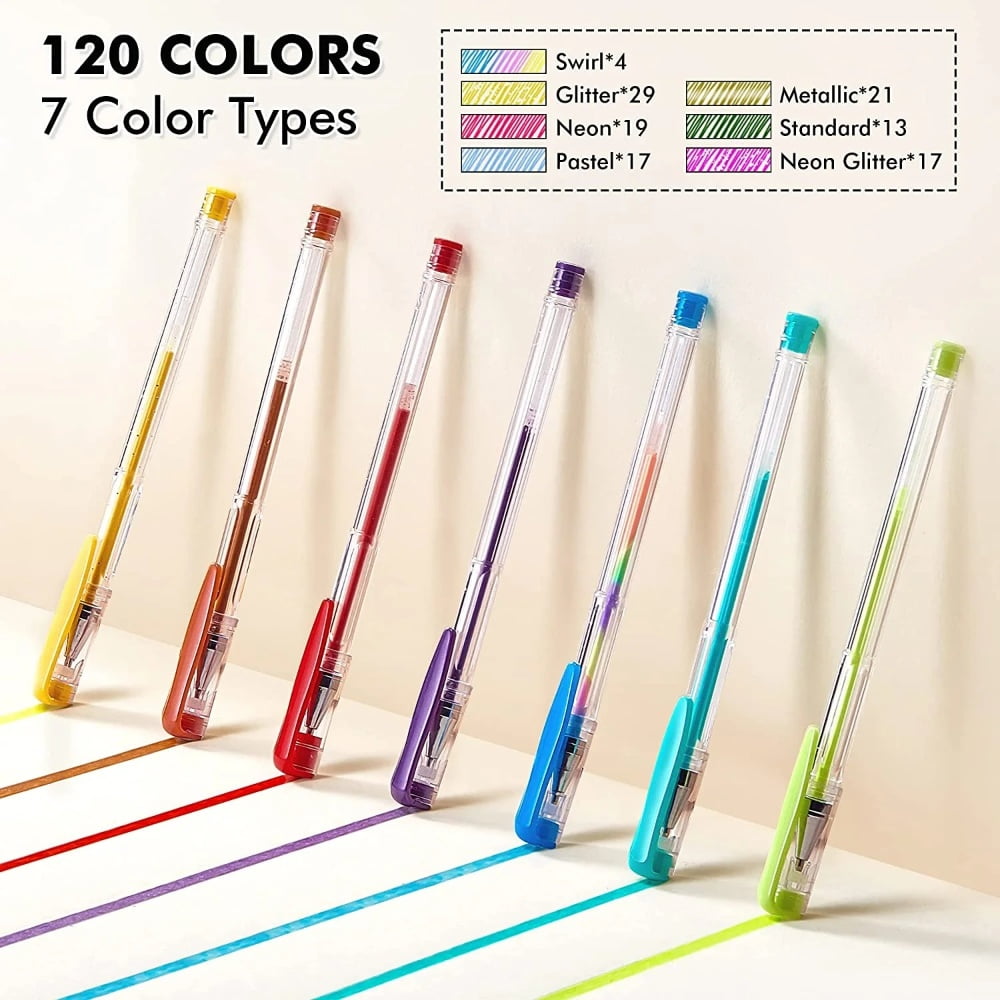 Gel Pens for Adult Coloring 120 Colors Set - Image 5