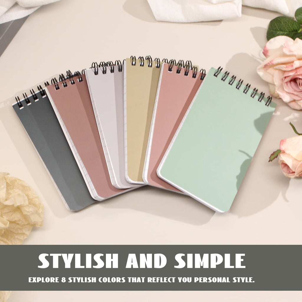 6 Pcs Small Lined Pocket Notebooks 3" x 5", Boho Mini Little Spiral Note book, Nursing Notepad, for Home Work, Office... - Image 4