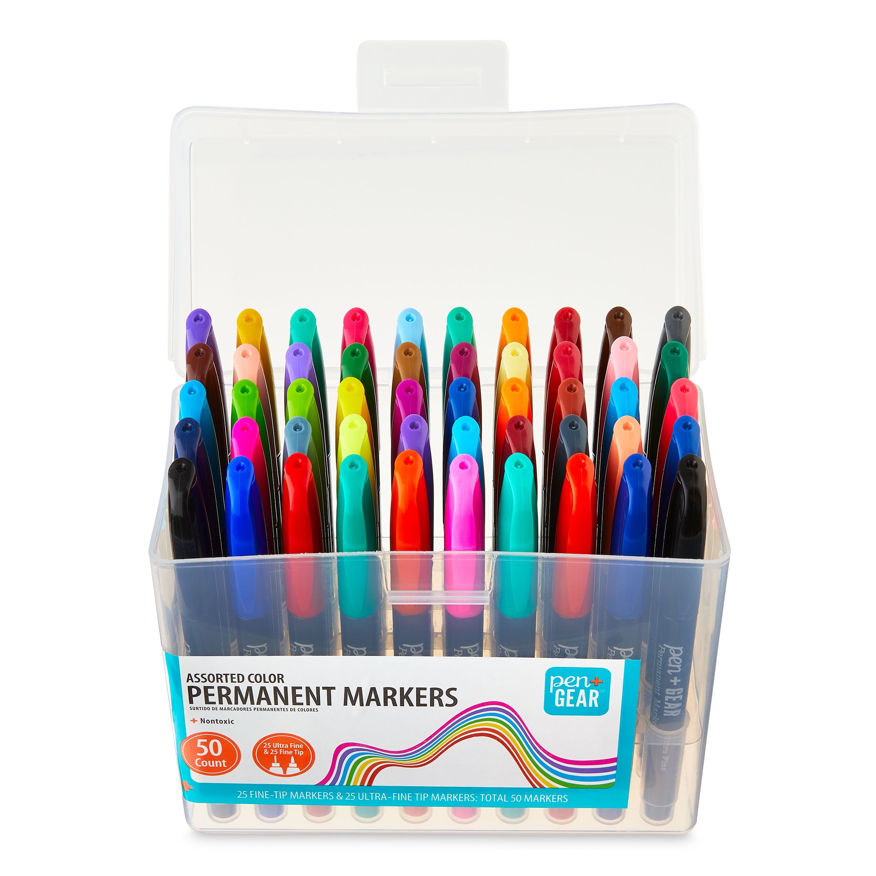 Permanent Markers, Fine + Ultra Fine Tip, Assorted Colors, 50 Count - Image 4