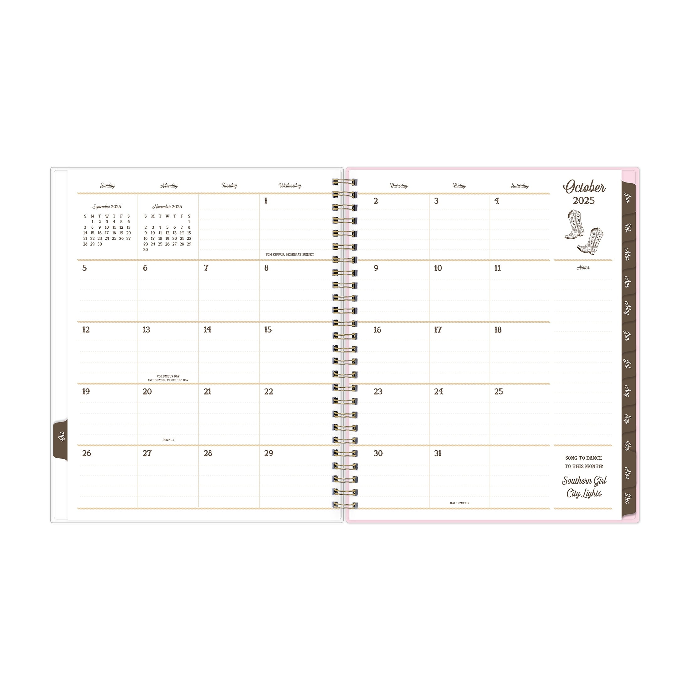 for Monthly Weekly Medium Planner (7" x 9") Maia Pink 15-Month October 2025 - December 2026 - Image 5
