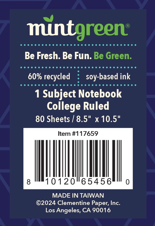 (2 pack) Spiral Bound 1 Subject Notebook College Ruled- 80 Sheets - 8.5 x 10.5in. - Image 6