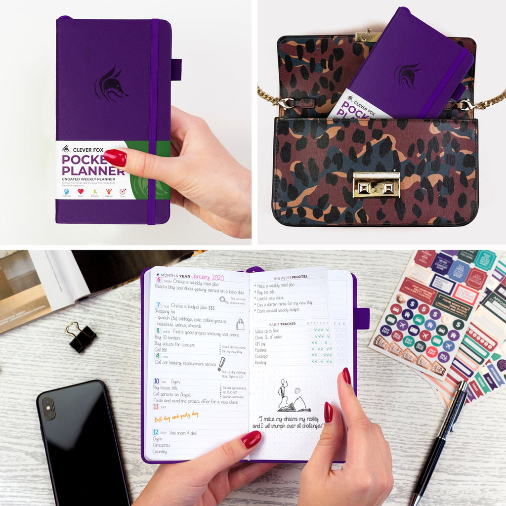 Pocket Planner Weekly - Undated Monthly Goal Planner and Calendar for Increasing Productivity, Mini Planner Perfect f... - Image 4
