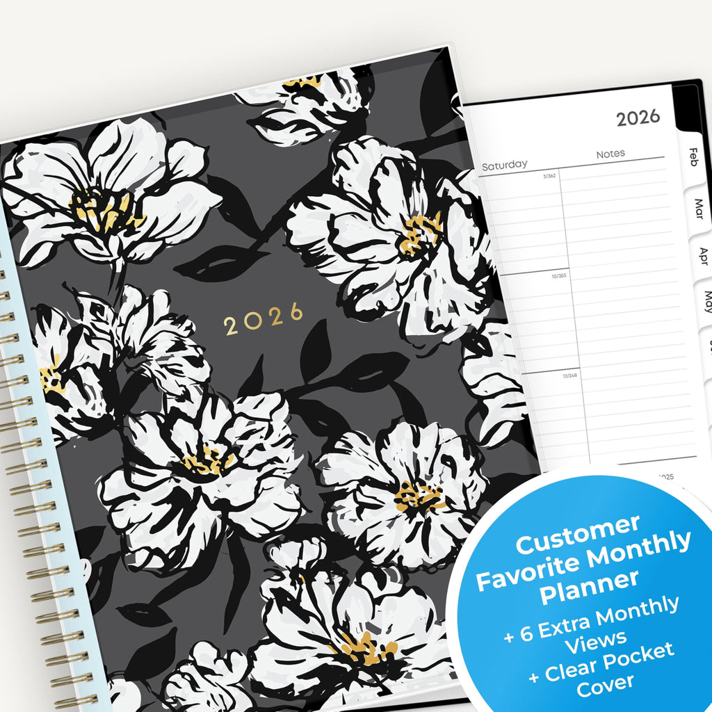 Blue Sky 2026 Monthly Planner Calendar, January 2026 - December 2026, 8" x 10", Clear Pocket Cover, Laminated Tabs, Durable Twin Wire Bindin - Image 4