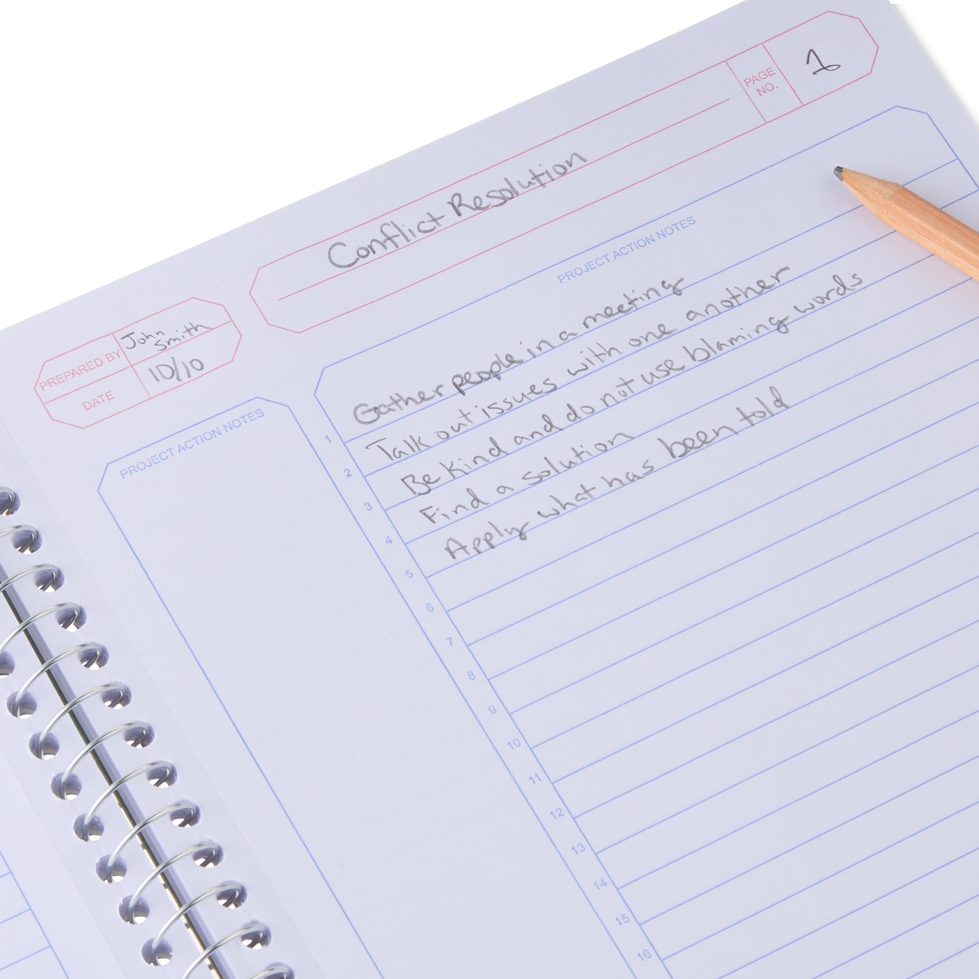 Pen+Gear White Project Planner with Numbered Lines, 9.5 x 7.25 In, 100 Sheets - Image 5
