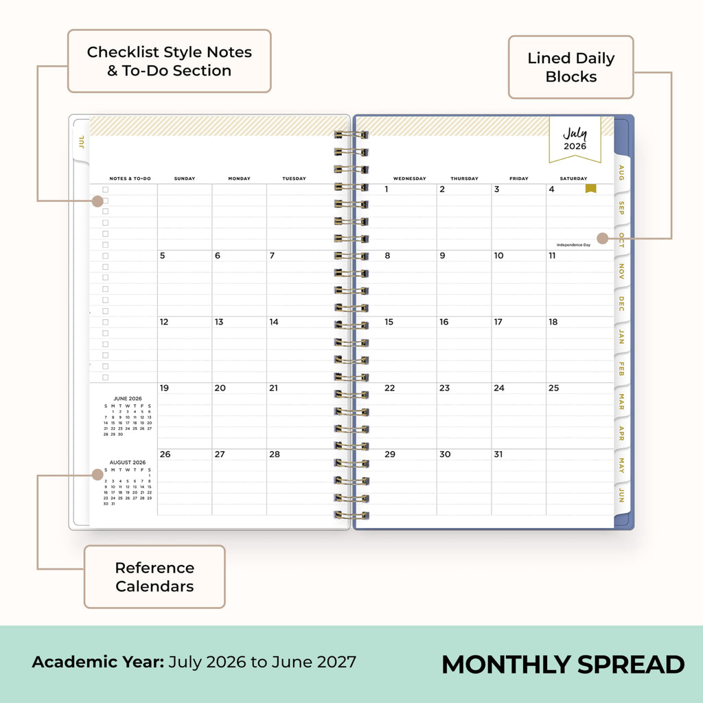 Day Designer 2026-2027 Weekly and Monthly Academic Year Planner Calendar, July 2026 - June 2027, 5" x 8", Clear Pocke... - Image 4