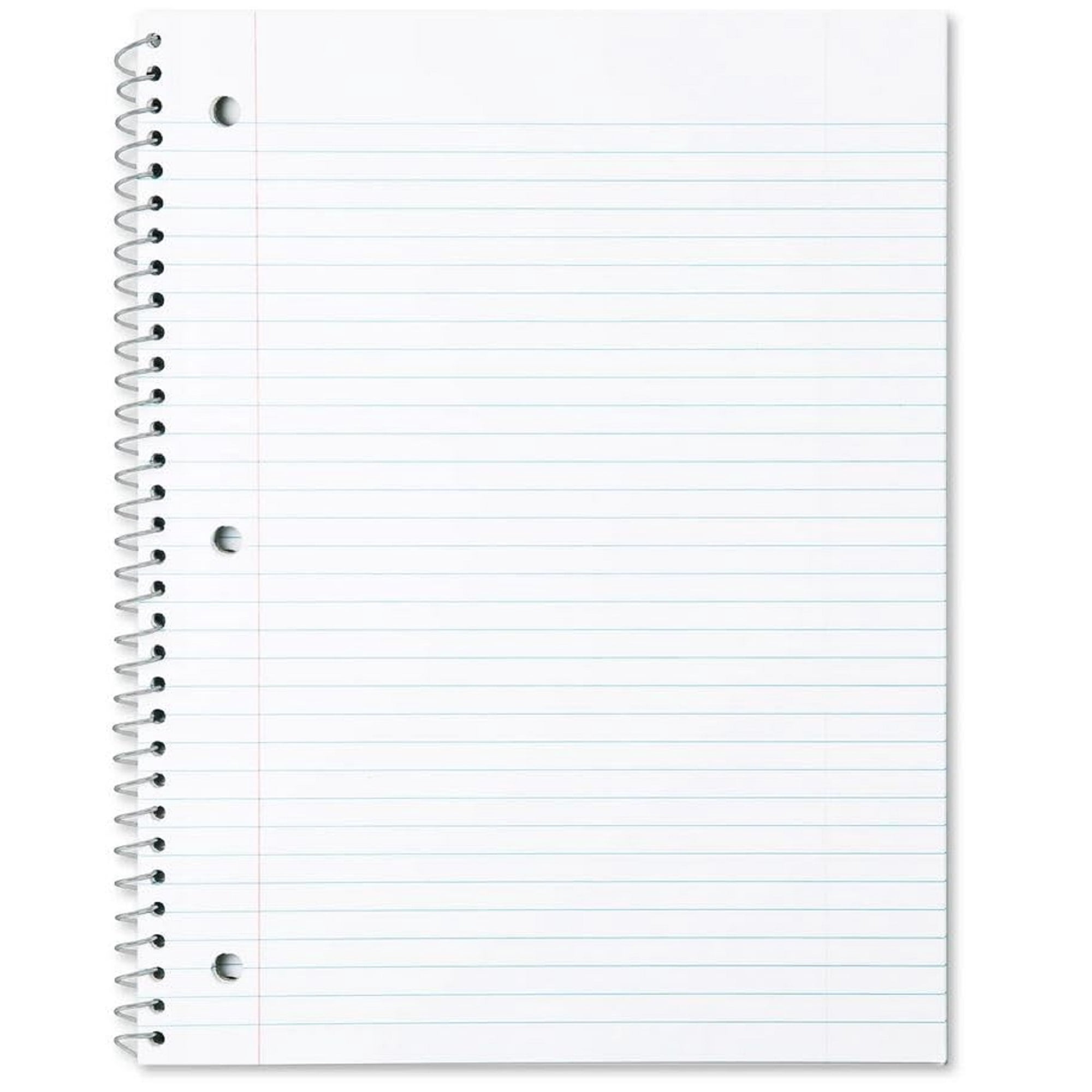 20 Pack of Bulk Wholesale 3 Subject 120 Sheet Wide Ruled Lined Spiral Notebooks in Assorted Colors - Image 2