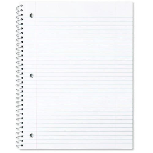 20 Pack of Bulk Wholesale 3 Subject 120 Sheet Wide Ruled Lined Spiral Notebooks in Assorted Colors - Image 2