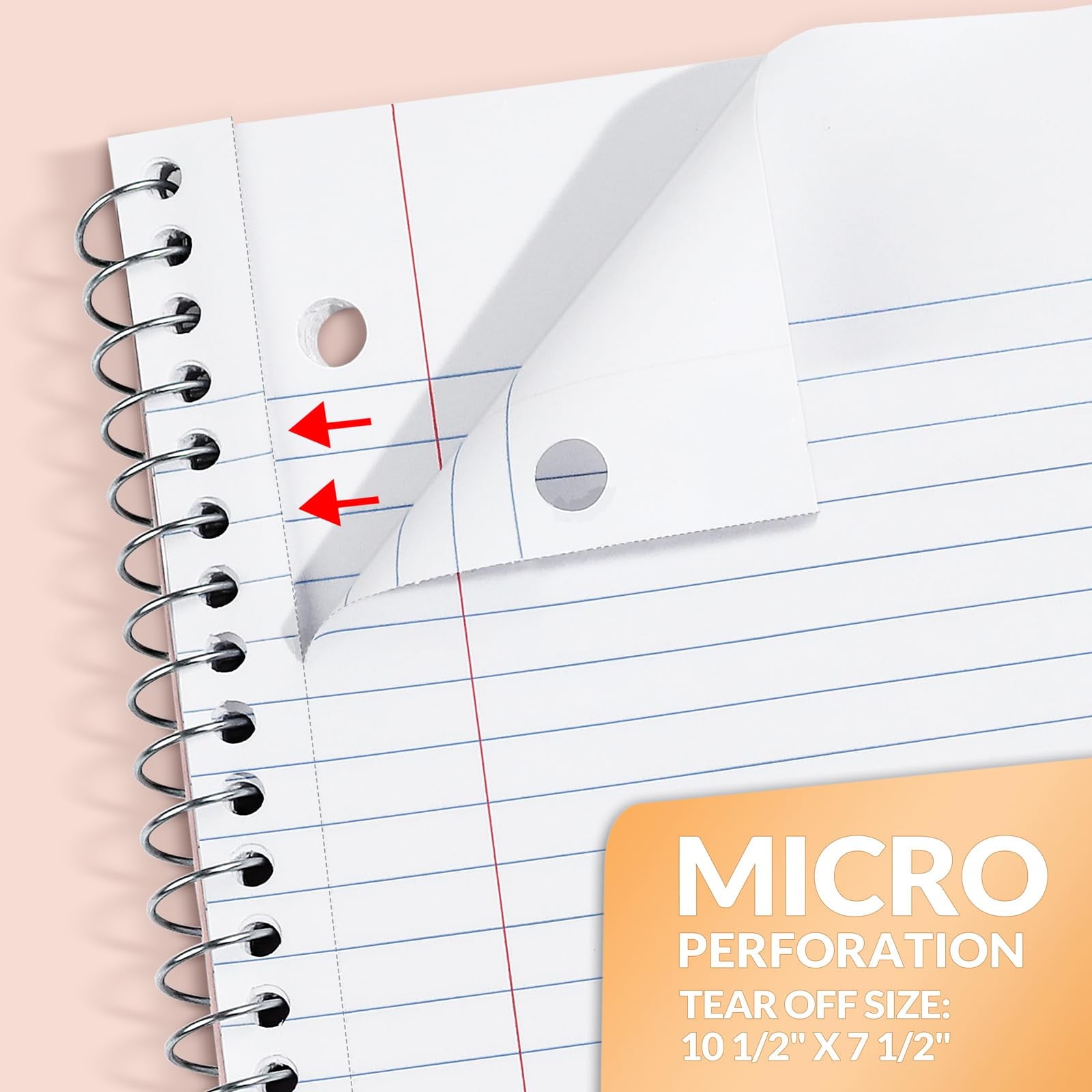 Spiral Notebooks, 8 x 10.5 Inches, 140 Pages, 20 Count, 20 Pack - Image 5