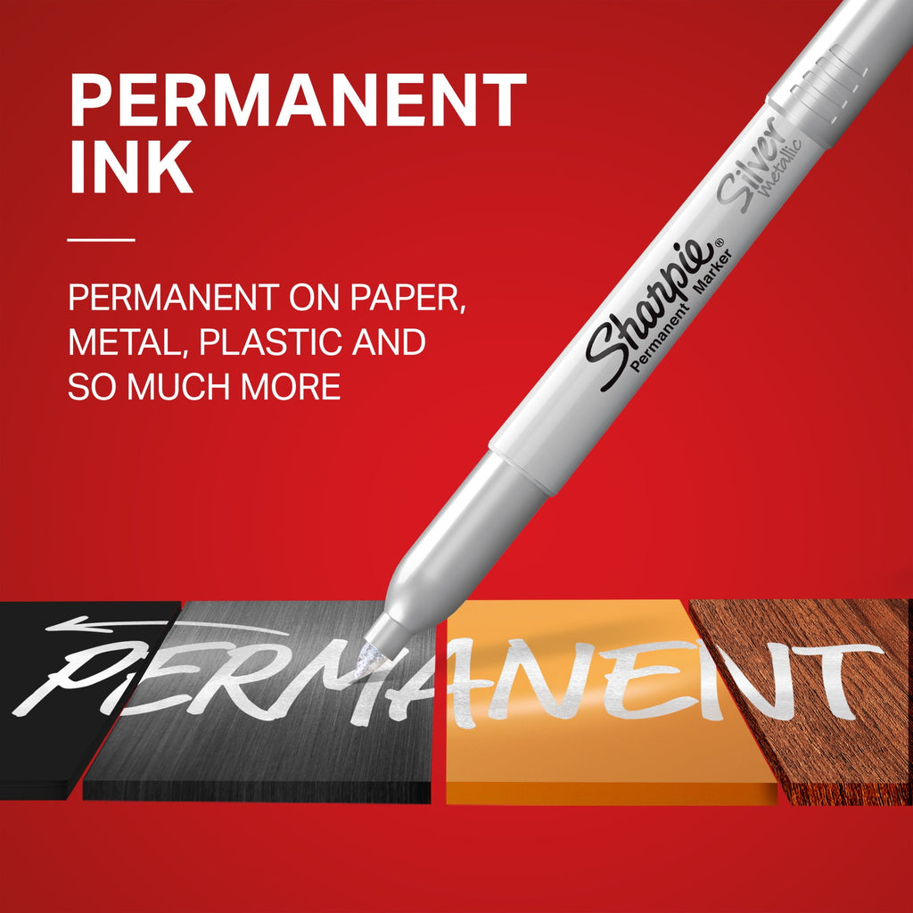 Metallic Permanent Markers, Fine Point, Metallic Silver, 36 Count - Image 2