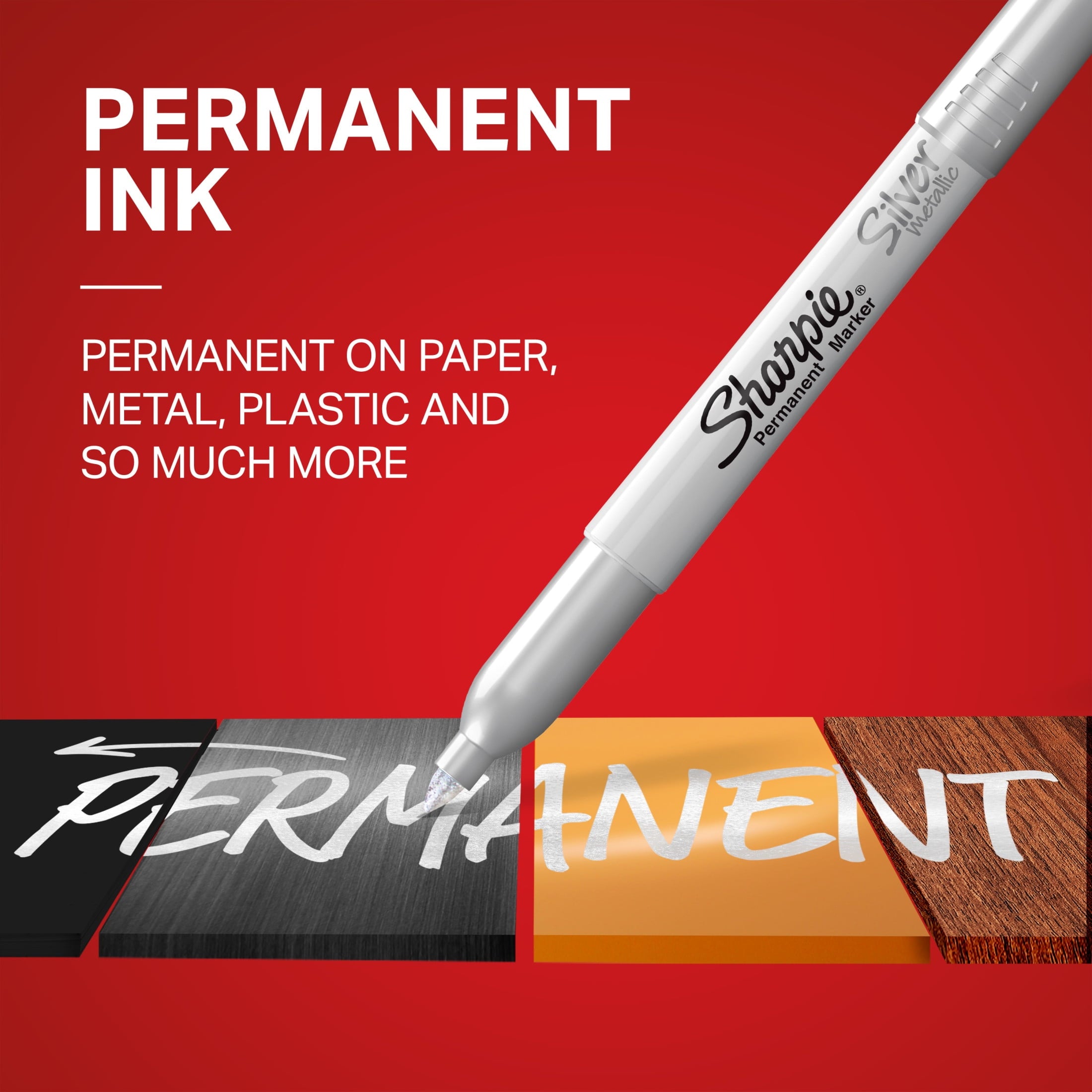 Metallic Permanent Markers, Fine Point, Metallic Silver, 36 Count - Image 2