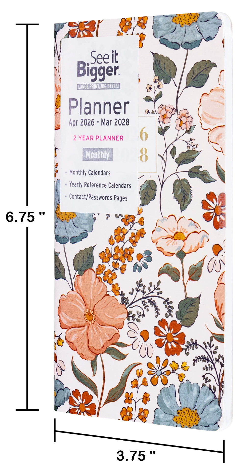 Pocket Planner (3.75" x 6.75"), Floral, Monthly: Apr 2026 - Mar 2028 - Image 5