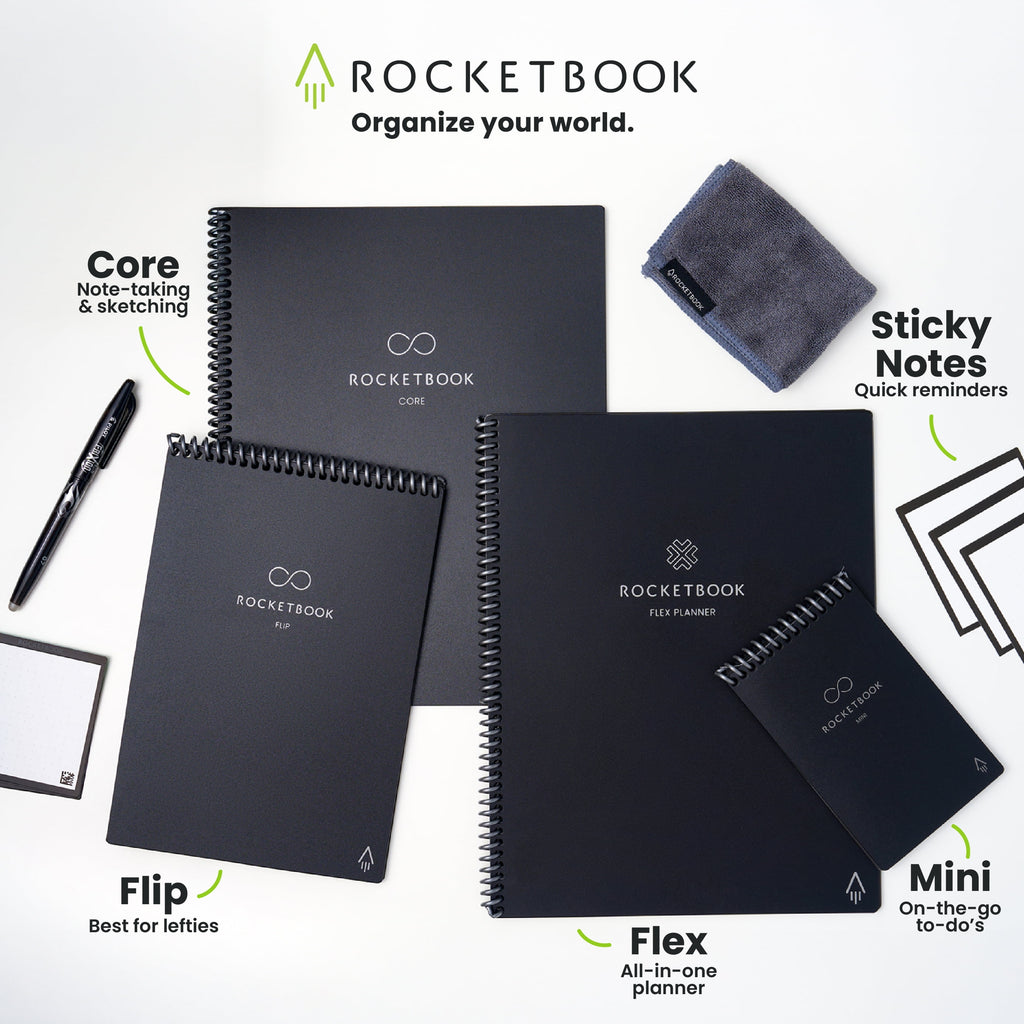 Reusable Core Notebook - Dotted, Letter Size, Black - Image 3