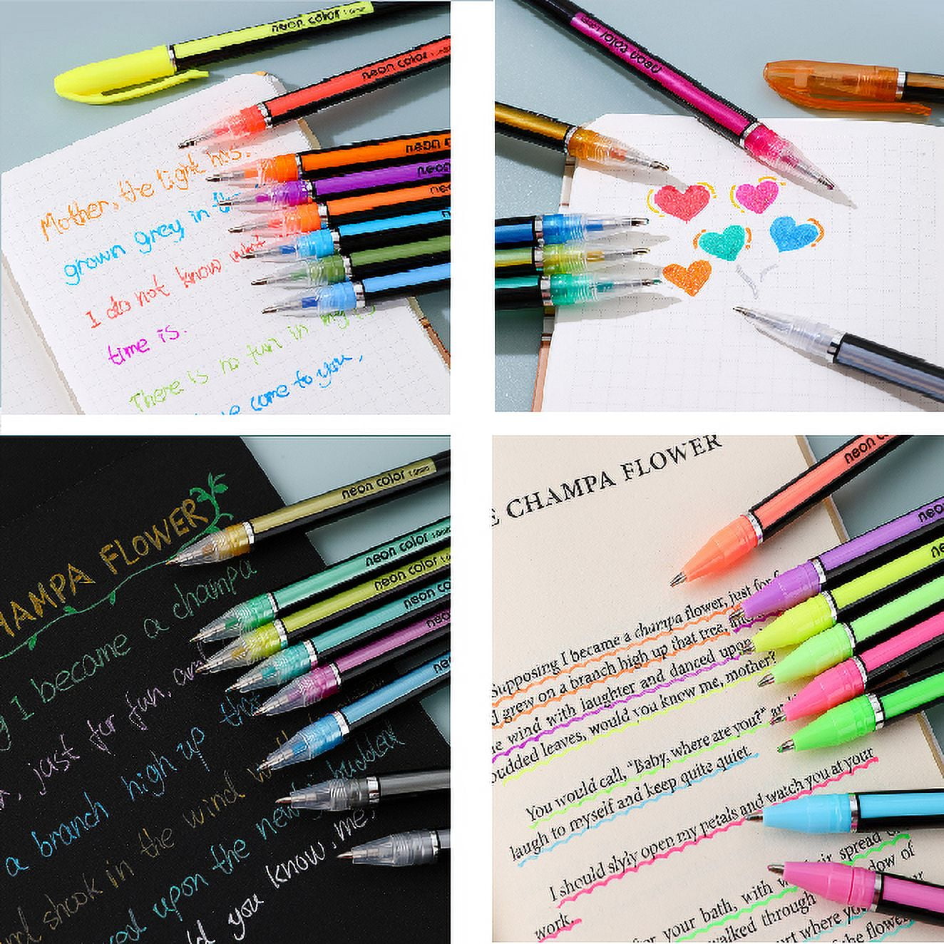 Colored Gel Pens Set, 60 Colors Gel Marker Pens with 40% More Ink, 1.0mm Medium Point Smooth Writing Pens for Journal... - Image 4