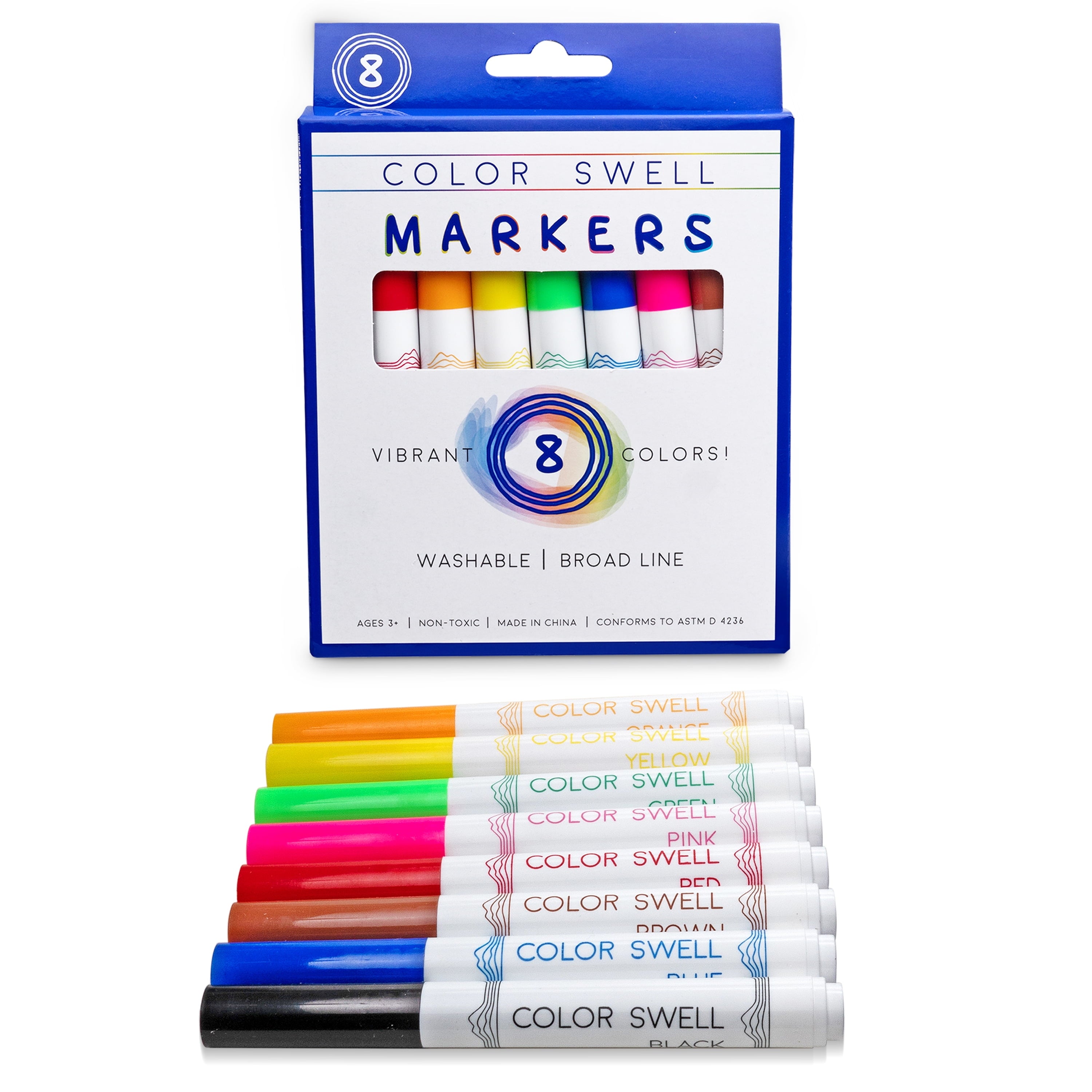 Washable Markers Bulk 4 Pack, 8 markers per pack, 32 total markers - Image 4